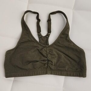 Fruit of‎ the Loom Womens Olive Green Racerback Sports Bra 34 90011 Adjustable